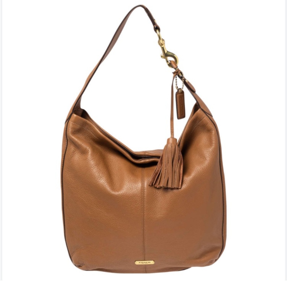 Coach Avery Leather Hobo Bag - tan/Brown - Picture 2 of 5